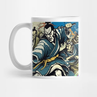 Warring Japanese Samurai Ronin Mug